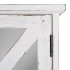 Meuble mural décoratif rustique en bois blanc