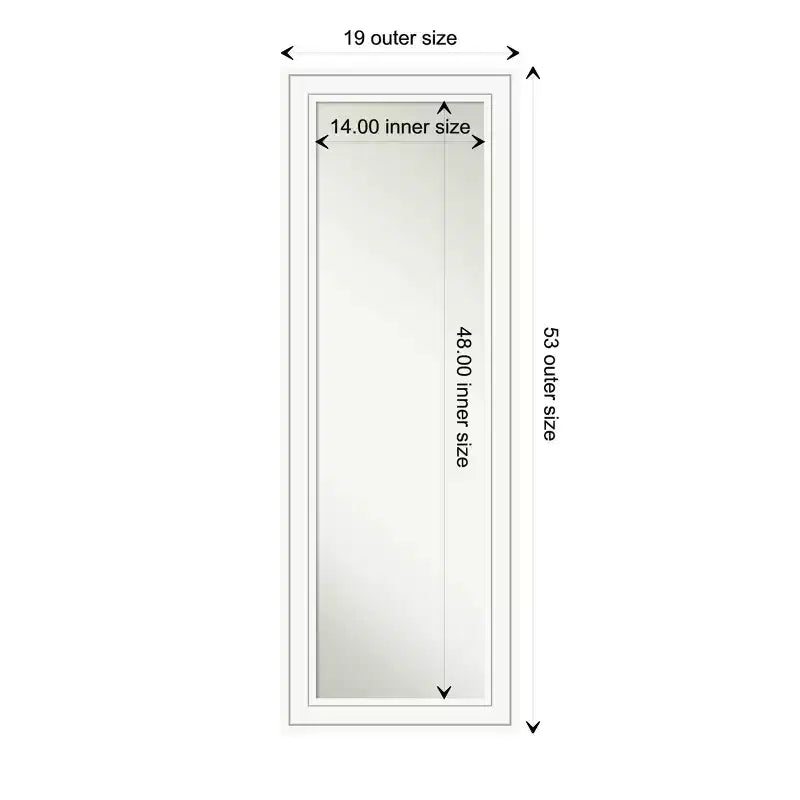 Miroir en bois blanc