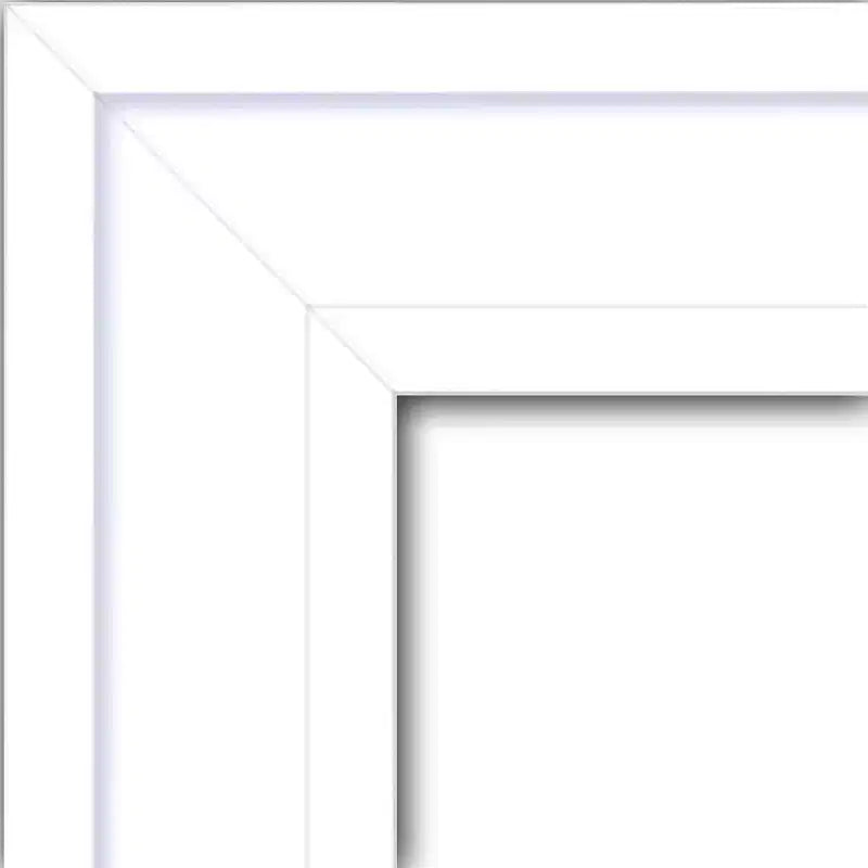 Miroir en bois blanc