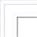 Miroir en bois blanc