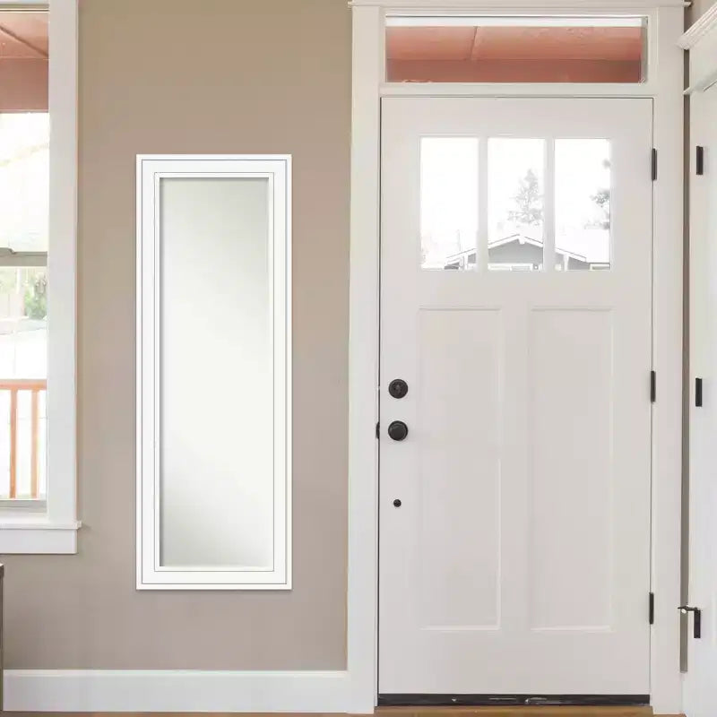 Miroir en bois blanc
