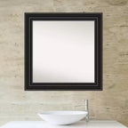 Miroir mural de salle de bain noir