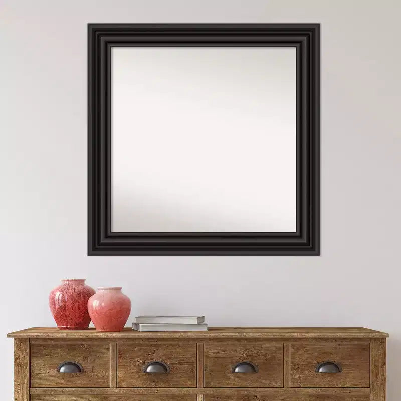 Miroir mural de salle de bain noir