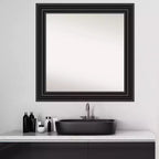 Miroir mural de salle de bain noir