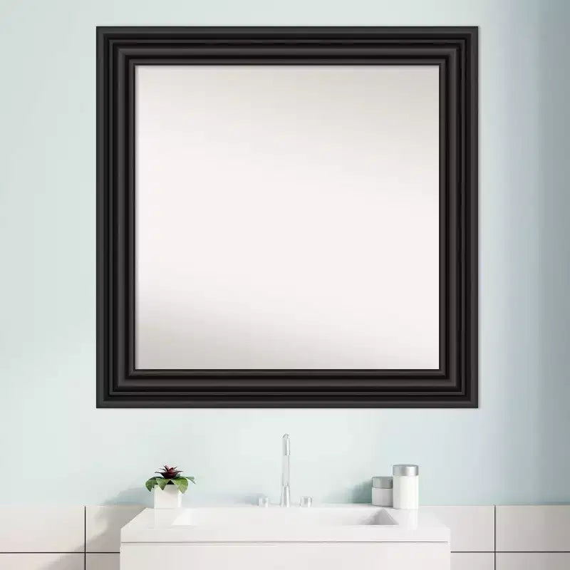 Miroir mural de salle de bain noir