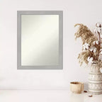 Miroir Mural Étroit en Nickel Brossé
