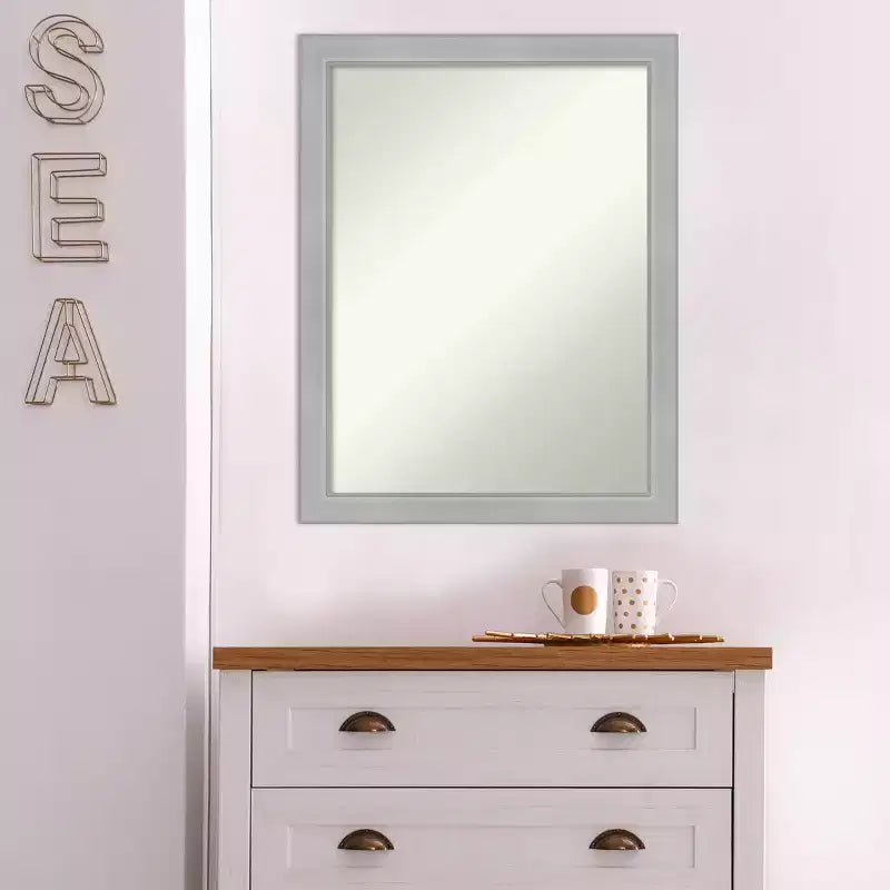 Miroir Mural Étroit en Nickel Brossé