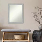 Miroir Mural Étroit en Nickel Brossé