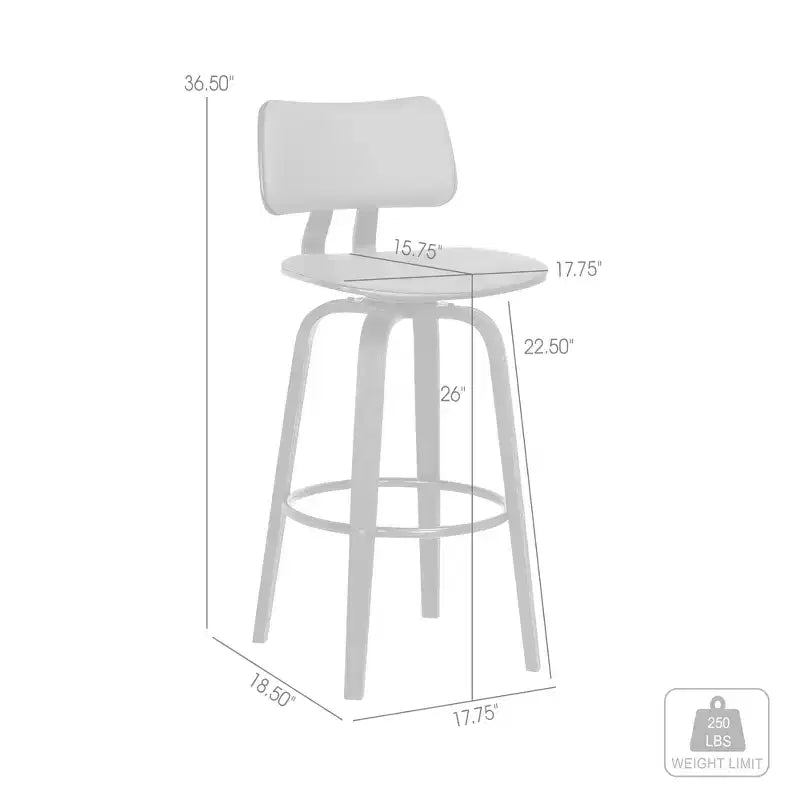 Tabouret de bar pivotant et rembourré