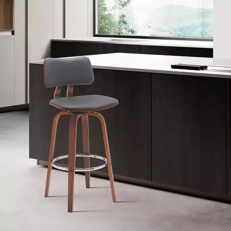 Tabouret de bar pivotant et rembourré