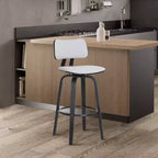 Tabouret de bar pivotant et rembourré