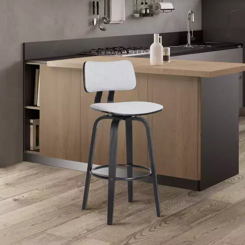 Tabouret de bar pivotant et rembourré