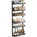 6 Tier Hanging Over Door Spice Rack Pantry Organizers and Storage Organizer D-uty Heavy Metal Over The Door Spice Box Organizer Large