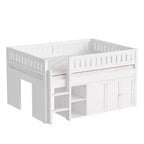 Lit mezzanine avec armoire de rangement