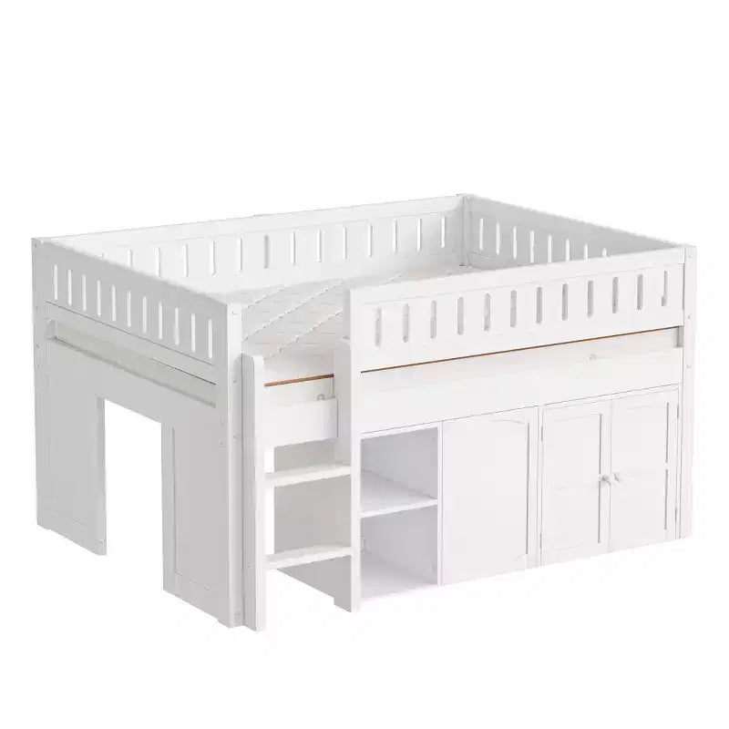 Lit mezzanine avec armoire de rangement