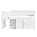 Lit mezzanine avec armoire de rangement
