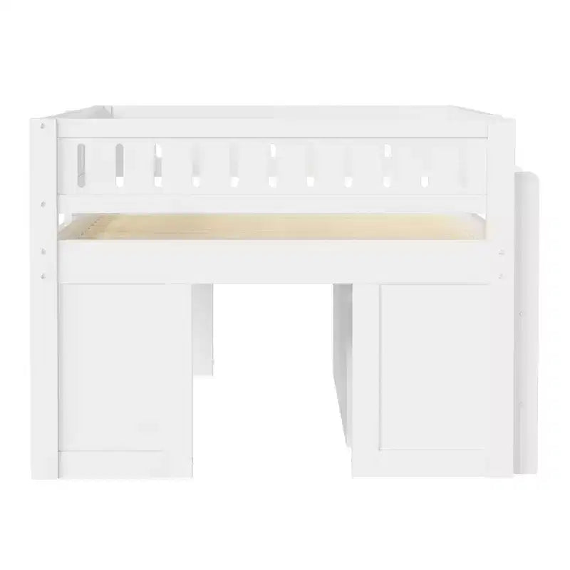 Lit mezzanine avec armoire de rangement