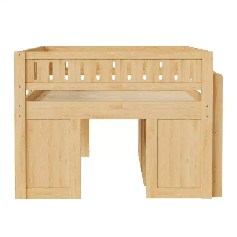 Lit mezzanine avec armoire de rangement