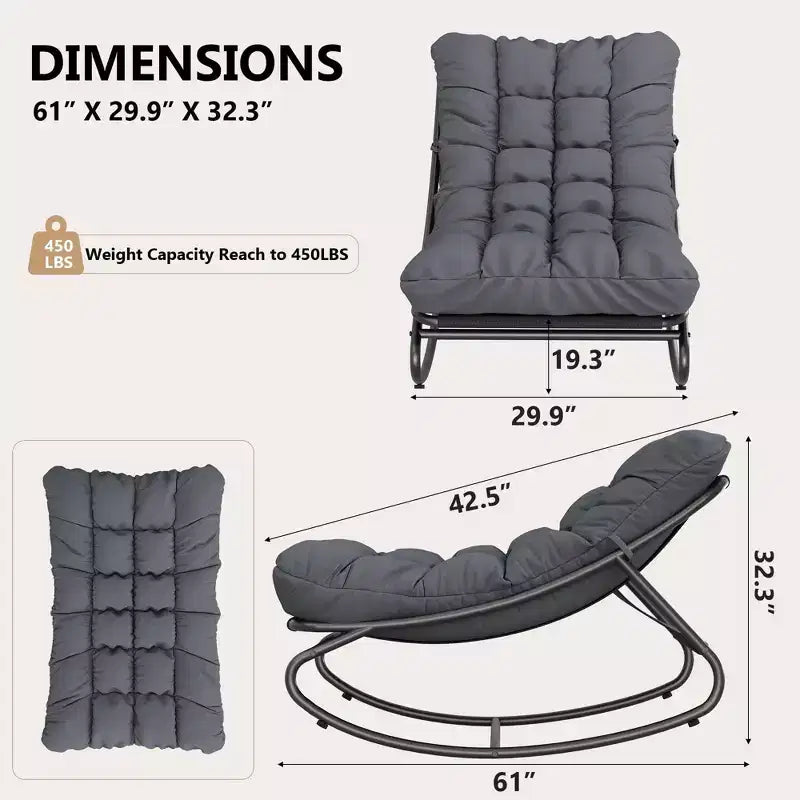 Fauteuil à bascule moderne