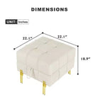 Pouf de rangement en cuir