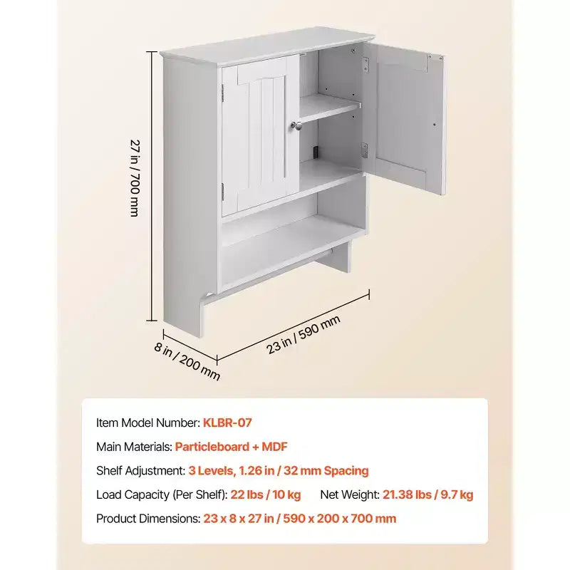 Armoire murale de salle de bain