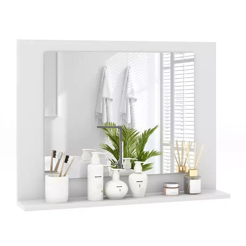 Miroir de courtoisie à cadre en bois