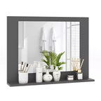 Miroir de courtoisie à cadre en bois