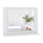 Miroir de courtoisie à cadre en bois