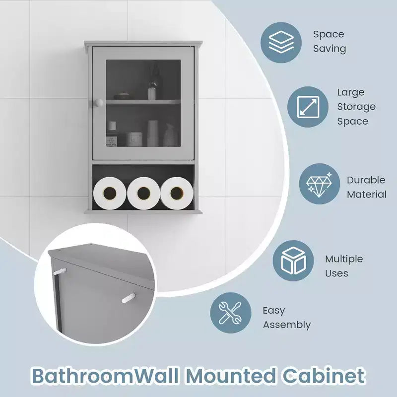 Rangement mural pour salle de bain