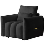 Fauteuil de salon moderne en tissu bouclette