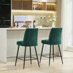 Tabourets de bar modernes en velours à hauteur de comptoir