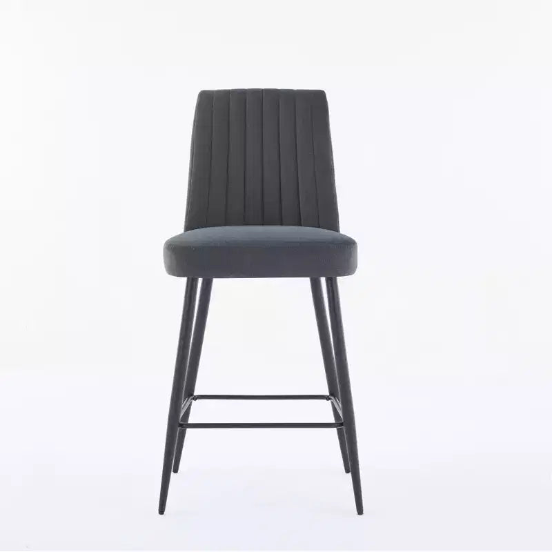 Tabourets de bar modernes en velours à hauteur de comptoir