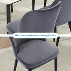 Chaises de salle à manger en tissu modernes