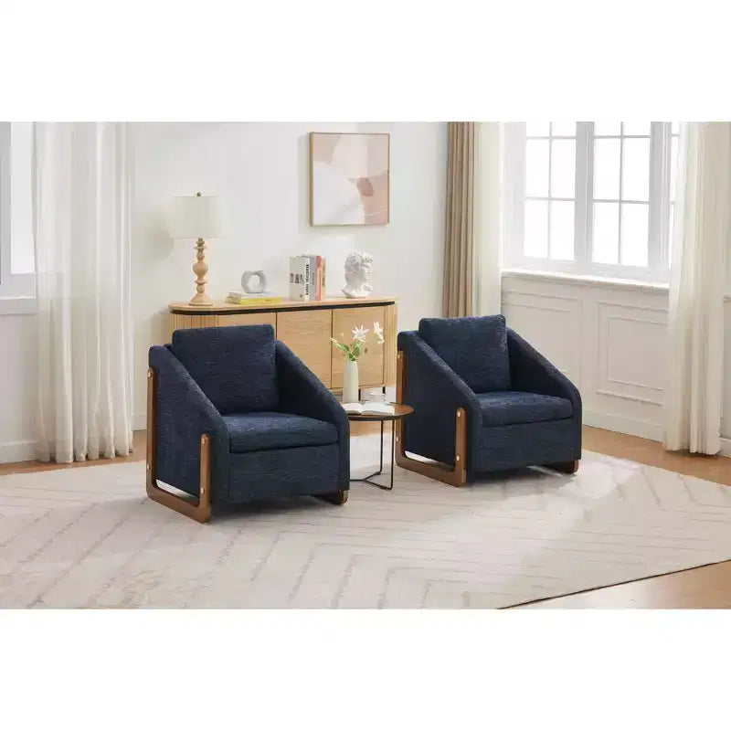 Fauteuil rembourré en bois
