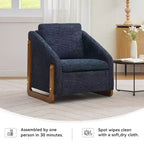 Fauteuil rembourré en bois