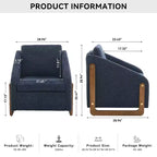 Fauteuil rembourré en bois
