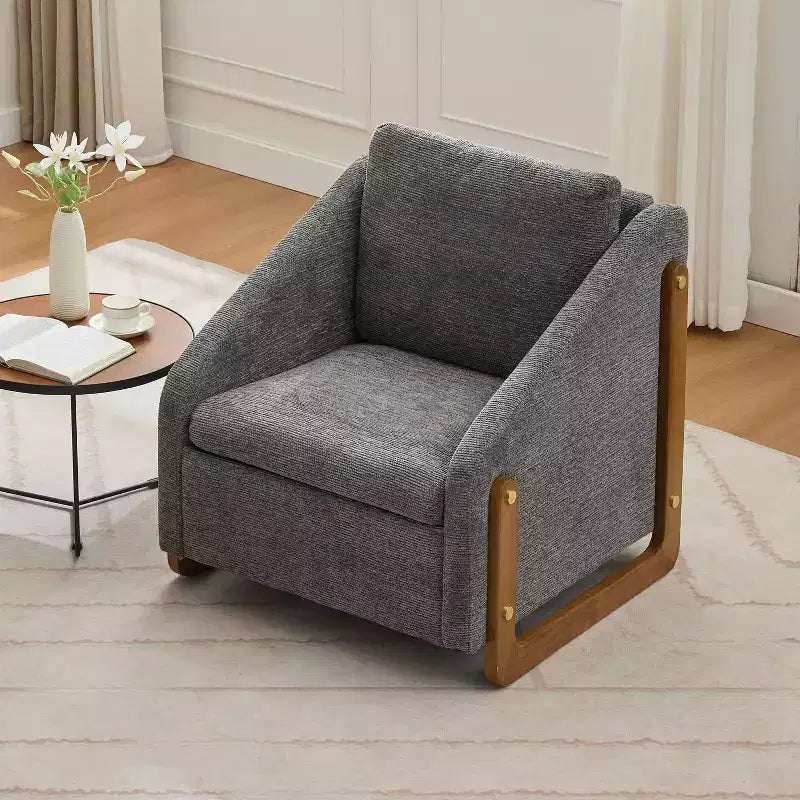 Fauteuil rembourré en bois