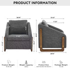 Fauteuil rembourré en bois