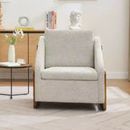 Fauteuil rembourré en bois