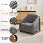 Fauteuil rembourré en bois
