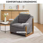 Fauteuil rembourré en bois