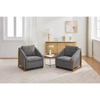 Fauteuil rembourré en bois