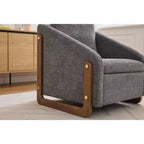 Fauteuil rembourré en bois