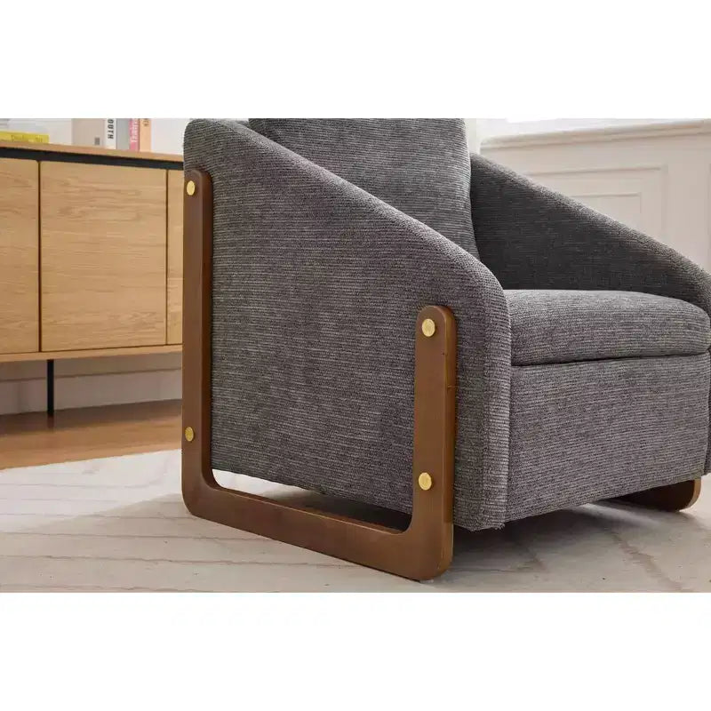 Fauteuil rembourré en bois