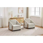Fauteuil rembourré en bois