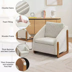 Fauteuil rembourré en bois