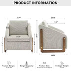 Fauteuil rembourré en bois
