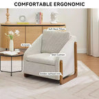 Fauteuil rembourré en bois