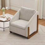 Fauteuil rembourré en bois