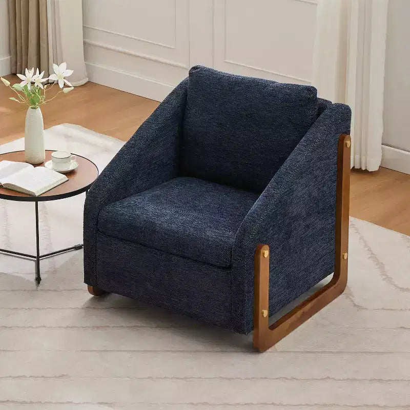 Fauteuil rembourré en bois